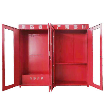 万尊消防柜室外工地微型消防站柜带门2.4米*2米工地展示柜+消防器材套餐WZ-XF-2401M