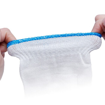 者也（ZYE）劳保手套透气耐磨白棉纱棉线加厚工地干活搬砖劳动手套 细纱手套12双