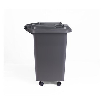 锐拓商用室内室外塑料大号垃圾桶户外环卫酒店小区垃圾桶翻盖垃圾箱万向轮医疗垃圾桶30升