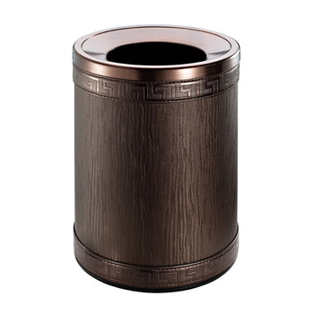 南 GPX-45QX 南方套皮房间桶 啡拉丝皮纹 商用酒店宾馆客房垃圾桶 皮纹房间桶 果皮桶
