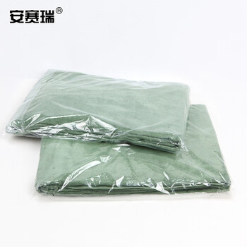 安赛瑞 07毛巾被 陆空毛巾毯夏季军绿色毛毯150×200cm 单人空调毯被薄毯子 军绿色700208