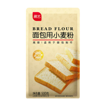 展艺 烘焙原料 高筋面粉 高筋粉面包粉披萨粉 面包机用面粉500g