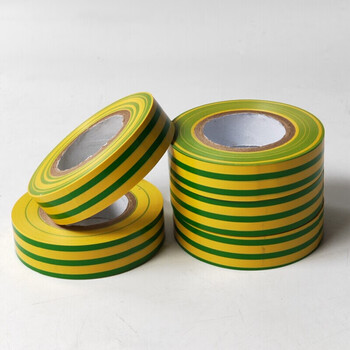 飞尔（FLYER）黄绿地线标识胶带 10卷装/包 17mm×18m PVC电气电工绝缘【FL087z】