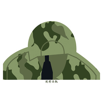 雅恪尚 靶纸 士兵野战训练用靶纸 打靶射击用品胸环靶纸半身靶纸头靶 迷彩头靶纸（100张）