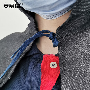 安赛瑞 防尘披肩帽 牛仔布套头面罩粉尘灰尘工业劳保帽 工人装卸作业牛仔披风头套 均码 颜色随机 25617