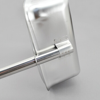 兰诗（LAUTEE）BJ-201 弯柄不锈钢垃圾铲 物业环卫铁簸箕 垃圾斗 方形