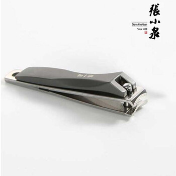 张小泉锋雅大号双弧口指甲钳不锈钢锌合金指甲钳修甲刀带指甲锉斜口礼盒装 大号弧口ZJQ-516H1
