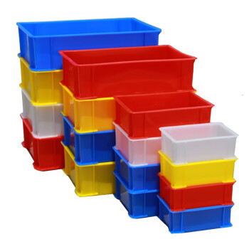 谋福 131 彩色加厚小塑料盒零件盒物料盒周转箱螺丝盒工具盒五金箱收纳盒（8号蓝色）