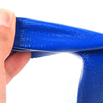 鲁坤 N518 挂胶尼龙手套 软胶防滑单手套劳保工地干活涂胶透气耐磨工作丁腈手 均码工人用 劳保手套