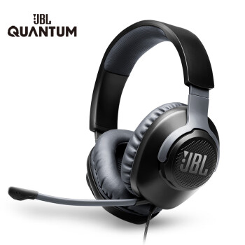JBL QUANTUM100 头戴式游戏耳机电竞耳麦 有线电脑耳机带麦克风话筒 绝地求生吃鸡耳麦黑色