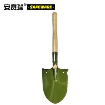 安赛瑞 经典短柄锹 便携铲 原木柄铲 车载铲 10487