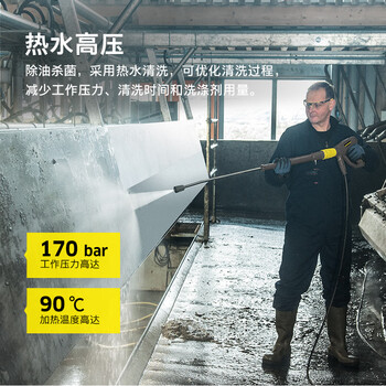 KARCHER 德国卡赫 商用洗车机工业热水高压清洗机高压水枪 重油污清洗养殖场高压清洗机 HDS 6/14 原装进口