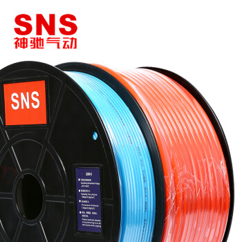 SNS神驰气动气管蓝色软管空压机高压管汽管子气线 可选4/6/8/12/10mm 纯料PU管10X6.5/100米 蓝色