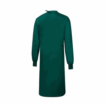 劳保佳 手术衣 男女棉质长袖医生服 手术室洗手衣 隔离衣 长袖手术服 墨绿全包款 L 可定制