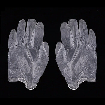 兰诗 PC2002 一次性手套透明耐用手套防水防油污手套非乳胶无粉PVC手套 100只/盒M码