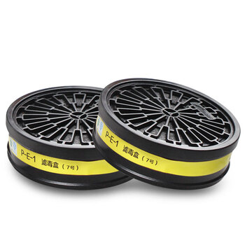 思创科技 ST-LDY7 圆形螺纹口活性炭滤毒盒防酸性气体或蒸汽 2只装（含滤棉盖和滤棉）