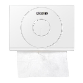 美家日记（MEIJIARIJI）白色擦手纸盒 干手三折纸巾盒 商用免打孔 吸水纸盒 酒店宾馆公共卫生间抽纸盒