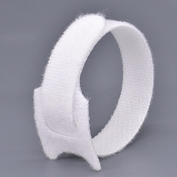 飞尔（FLYER）针形背对背魔术贴扎带 彩色自粘捆绑带 尼龙魔术贴【白色猫型 12x150mm】200条装