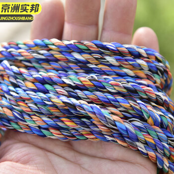 京洲实邦【8mm*100m】大棚压膜尼龙捆绑绳花色颜色随机JZSB-9513B