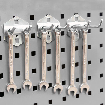 万尊方孔挂钩工具柜洞洞板工具挂板配套单斜挂钩75mm 5只装