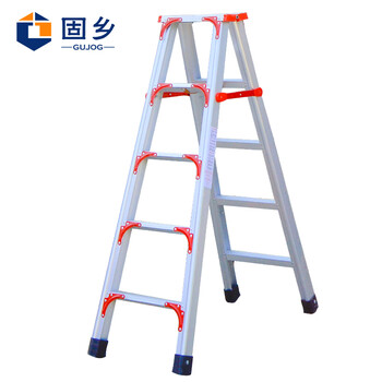 固乡（铝合金梯子1.5米）折叠五步梯 双侧人字梯 合梯联通电信爬高 登高梯（加固款）