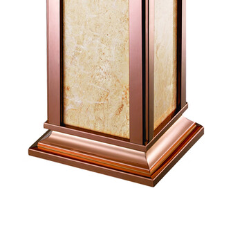 南 GPX-8A 金盖座地南方烟灰桶 镜金 金花米黄石 大厅大堂电梯口立式烟灰桶垃圾筒 创意烟灰桶