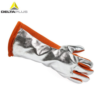 代尔塔（Deltaplus）205400 19N级镀铝手套 隔热防喷溅高温手套 定做 1双