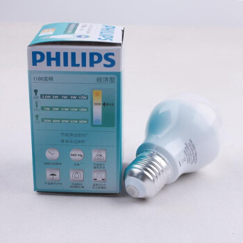 PHILIPS飞利浦LED灯泡球泡E27 7W暖黄光3000K 12支/盒 1盒