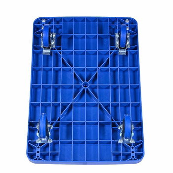 盛富永 平板车小推车手推车货车搬运车小拖车手拉车 90*60蓝色带刹车大号