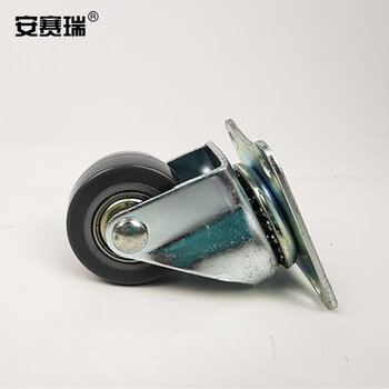 安赛瑞 平顶万向脚轮 1英寸耐磨PU低噪音滑轮平板车轱辘滚轮 承重30kg易得力定制 16192