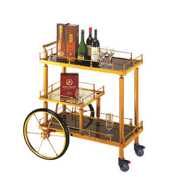 南 C-15 皇家酒车 镜金 酒店餐厅送餐车茶水车点心蛋糕车置物架