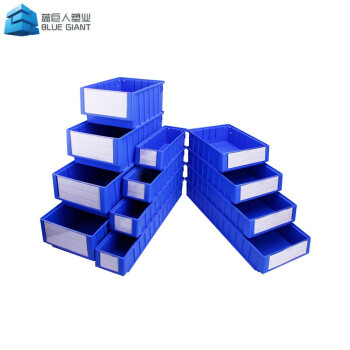 倍坚特 多功能分隔式零件盒分格箱塑料周转箱收纳盒五金分类盒元件盒 600*117*90蓝色
