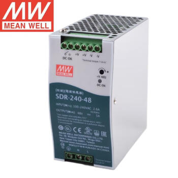 明纬（MEANWELL）SDR-240-48 单组输出工业用DIN导轨型 明纬开关电源