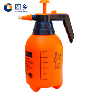 固乡 压力喷壶 洗车喷壶 花卉植物浇水壶 浇花洒水壶 喷雾器 园艺泡沫喷壶【2L加厚喷壶橙色】