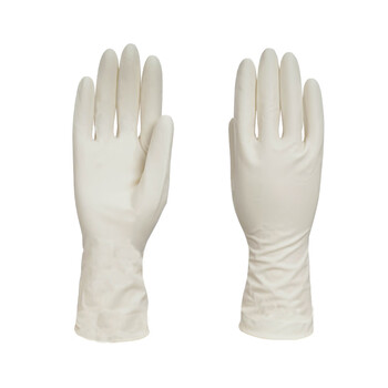 大杨512一次性乳胶手套12寸 100双 7.5号大码 有粉加厚橡胶防护检查隔离卫生手套