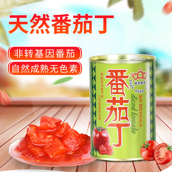 冠农番茄丁400g5罐冠农新疆番茄丁罐头新鲜去皮西红柿自然熟绿色健康
