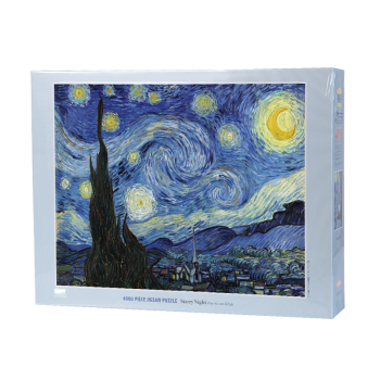 成人拼图梵高星空1000片4000片高难度解压名画创意手工挂画礼品锻炼