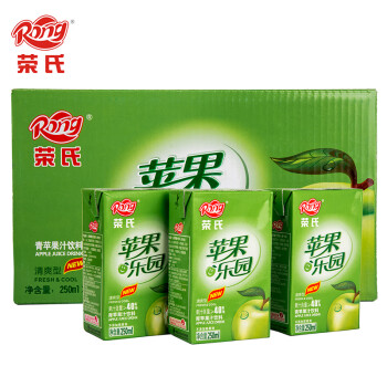 荣氏 Rong 绿苹果汁 果汁饮料 送礼礼盒 250ML*24盒 整箱,降价幅度40.4%