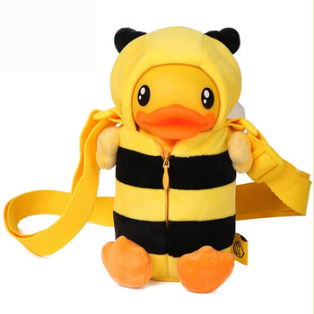 FACE水杯Bduck小黄鸭保温杯316不锈钢水壶男女便携可爱学生儿童保温杯创意保温水杯女 日光黄330ML蜜蜂鸭头保温杯【KV33A】