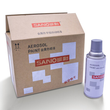 三和 金属自喷漆 防锈漆 油漆喷漆罐 手喷漆轮毂改色漆 350ml 12支/箱 J2B291银灰色