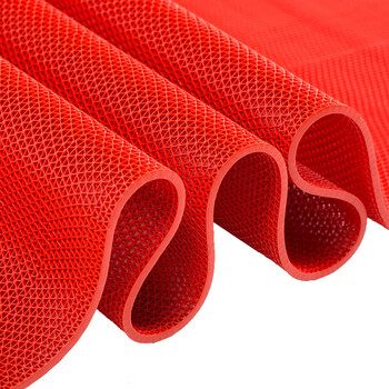 3G S型加密防滑垫 脚垫 厚5mm*宽1.6m*长15m 红色 企业定制