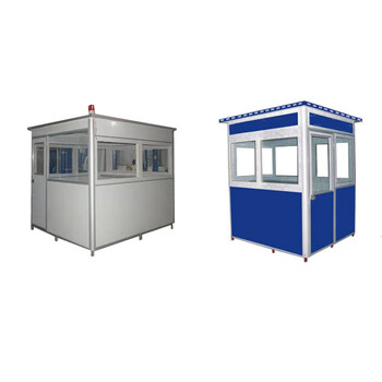 聚远 JUYUAN 户外 保安亭小区值班治安岗亭移动岗亭 彩钢岗1.5m*1.8m*2.3m 蓝色款 含警示灯高度