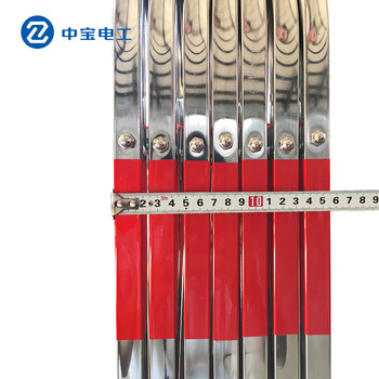 中宝电工 1.2*10m 不锈钢拱式 伸缩围栏 安全施工保护隔离可移动防护栏 货期 1-30天