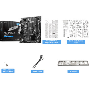 微星（MSI）PRO B760M-E DDR4 游戏电脑主板 支持 CPU 13490F/14400F/13400F(Intel B760/LGA 1700)