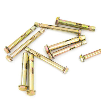 冰禹 BY-846 锥帽型六角头膨胀螺栓 W12.34j 套管式膨胀螺丝 M8×100 (P1.25) 30个装