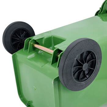 兰诗（LAUTEE）100A 大号户外垃圾桶 物业环卫商用带盖分类垃圾桶果皮箱 可定制 100L草绿厨余垃圾