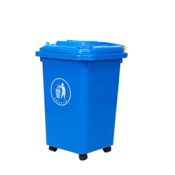 劳保佳 万向轮垃圾桶 环卫垃圾桶 加厚带盖垃圾桶 户外分类塑料垃圾桶 红色 50L 可定制