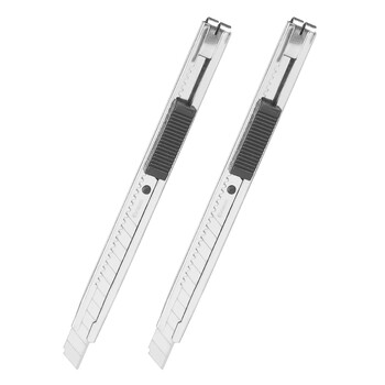 齐心（COMIX B2806金属外壳办公家用美工刀/裁纸刀 小号9mm qxhc