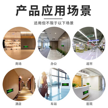 文举 新国标消防应急灯 指示灯标志灯充电安全出口指示灯LED照明灯一体楼层应急疏散灯 单面 安全出口