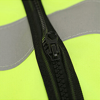 百舸 反光背心耐磨户外骑行交通指挥施工环卫马甲 多口袋拉链款